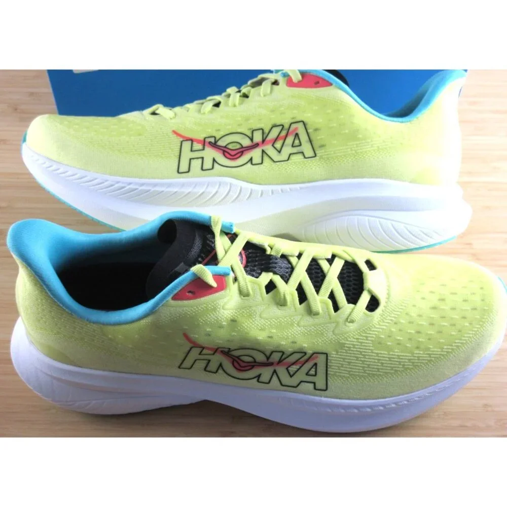 Hoka Men's Mach 6 Running Shoes Yuzu Cielo Blue Sizes NIB 1147790 YZC - Picture 2 of 9